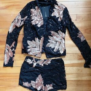 Sexy shorts and blazer set